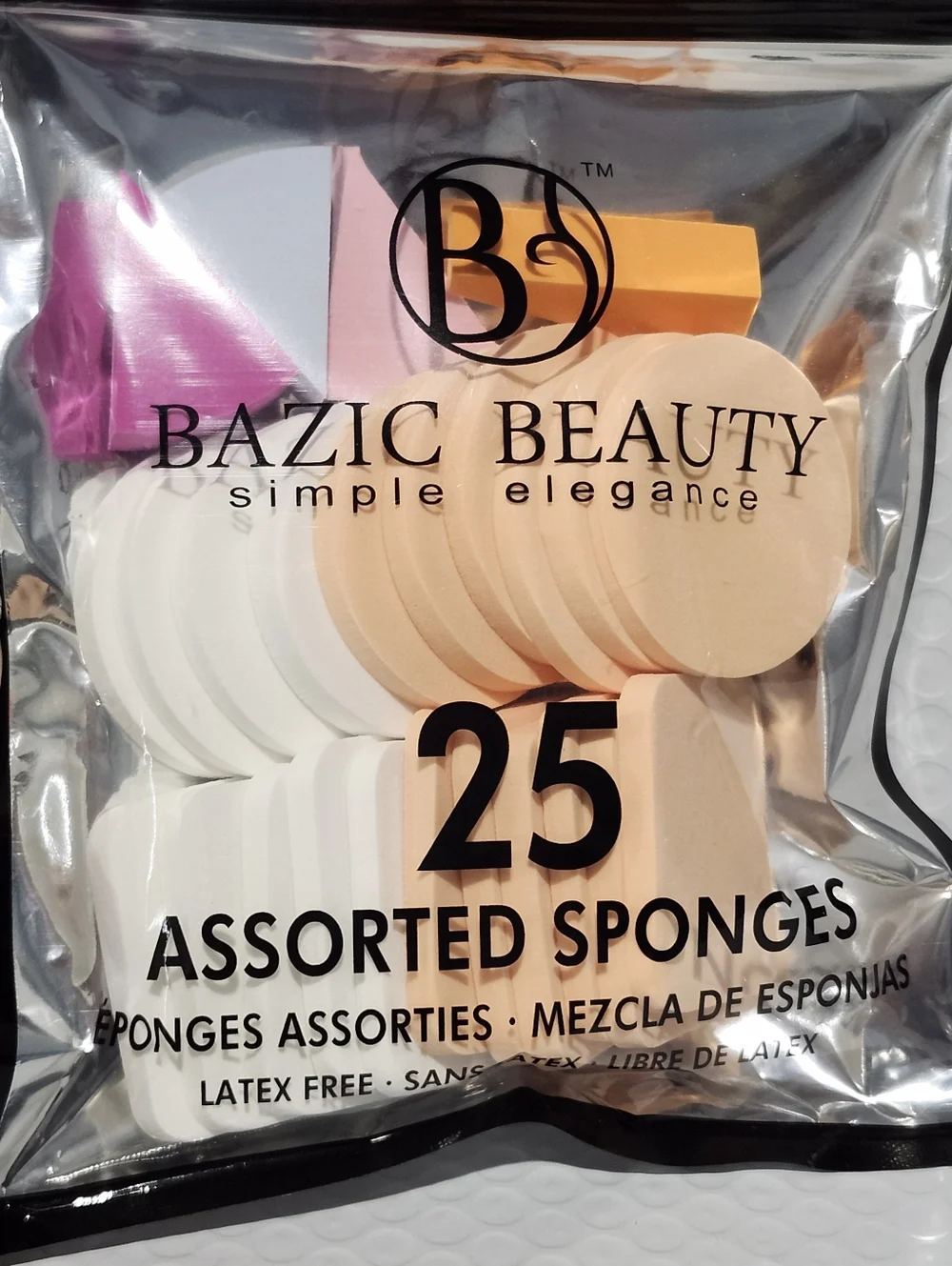 Bazic Beauty 25 Assorted Makeup Sponges
